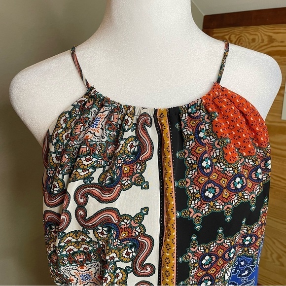 Sweet Storm Multicolor Sleeveless Patterned Maxi Dress Medium - Picture 4 of 10